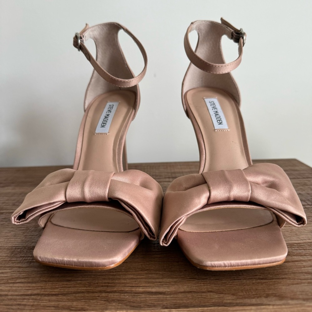 Steve Madden - Women's Trusty Heeled Sandal in Blush Satin size 9 - Picture 7 of 15